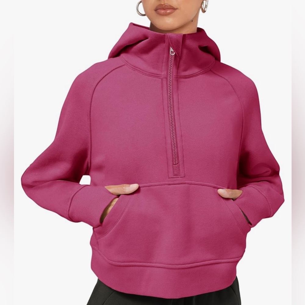 2XL Women’s Fleece Half-Zip Hoodie Pullover